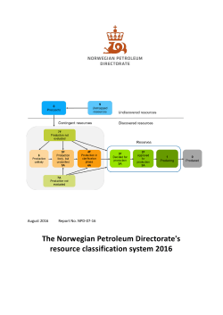 NPD`s resource classification system