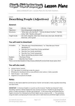 Describing People (Adjectives)