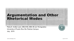 The rhetorical modes