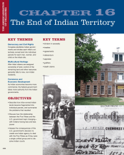 The end of indian Territory