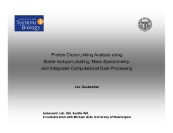 Protein Cross-Linking Analysis using Stable Isotope
