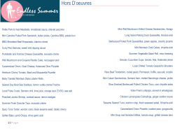 Print Menu - Chef Peter Ambrose