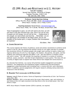 ES_399_Race_Resistance - University of Oregon, Ethnic Studies