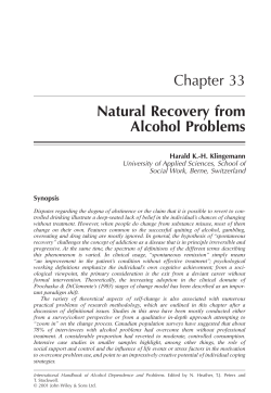 Chapter 33 Natural Recovery from Alcohol Problems