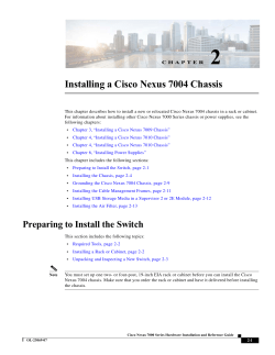 Installing a Cisco Nexus 7004 Chassis