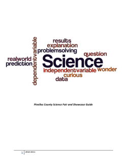 Pinellas County Science Fair and Showcase Guide