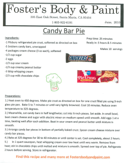 Candy Bar Pie - Foster Body and Paint`s
