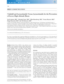 Tadalafil and Acetazolamide Versus Acetazolamide for the