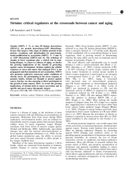 Sirtuins: critical regulators at the crossroads between