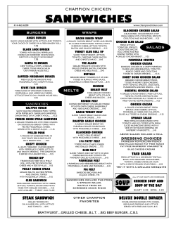 sandwiches - Champion Chicken