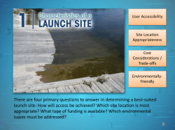 Ch.1 - Characteristics of a Launch Site