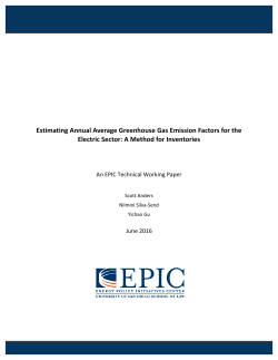 Estimating Annual Average Greenhouse Gas Emission Factors for