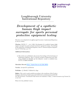 Development of a synthetic human thigh impact surrogate for sports