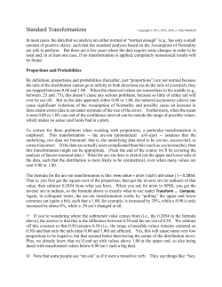 Standard Transformations