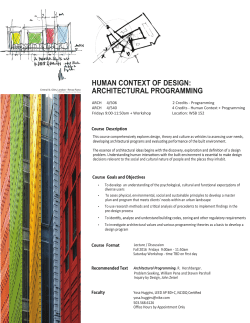 ARCH 4/540 - Human Context - Huggins