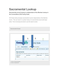 Sacramental Lookup