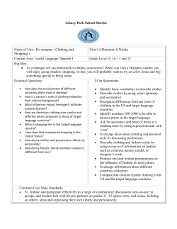 Spanish I - Unit 4 - Asbury Park School District