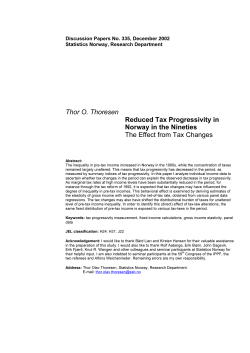 Thor O. Thoresen Reduced Tax Progressivity in Norway in the