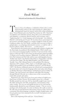 Derek Walcott - Wilson Quarterly