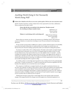 Anything Worth Doing Is Not Necessarily Worth Doing