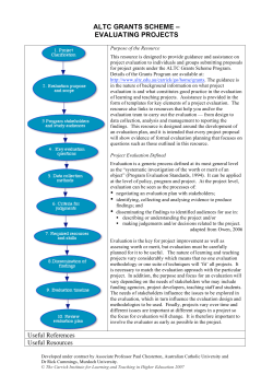 altc grants scheme &ndash; evaluating projects