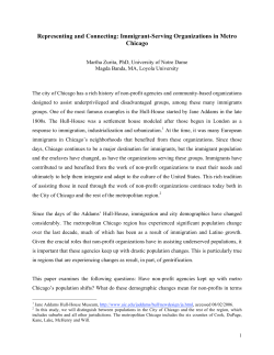 Immigrant-Serving Organizations in Metro Chicago