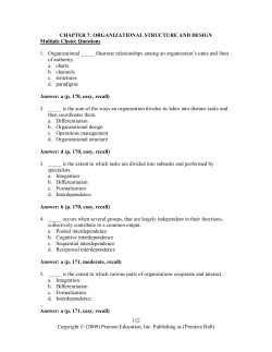Organizational Structure and Design