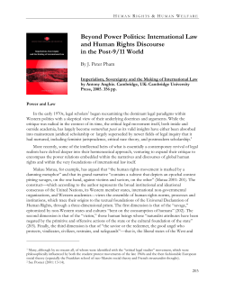 International Law and Human Rights Discourse in the Post