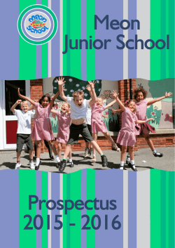 Meon Junior Brochure 2015-2016