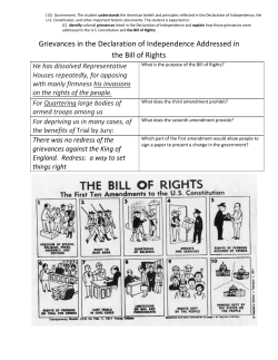 Grievances in the Declaration of Independence