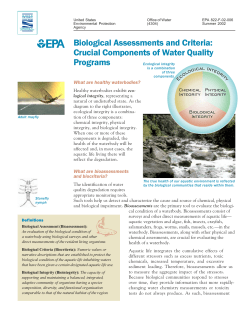 Crucial Components of Water Quality Programs
