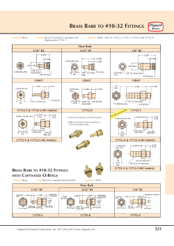 brass barb to #10-32 fittings