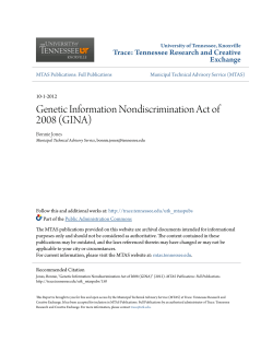 Genetic Information Nondiscrimination Act of 2008 (GINA)