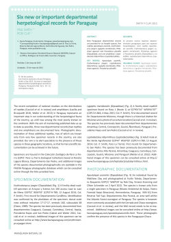 Six new or important departmental herpetological