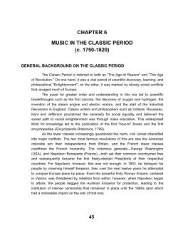 CHAPTER 6 MUSIC IN THE CLASSIC PERIOD (c