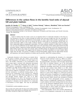 Differences in the carbon flows in the benthic food