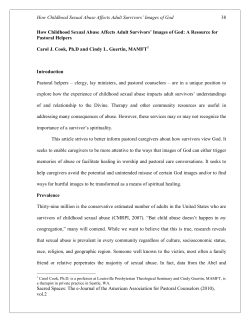 How Childhood Sexual Abuse Affects Adult Survivors` Images of