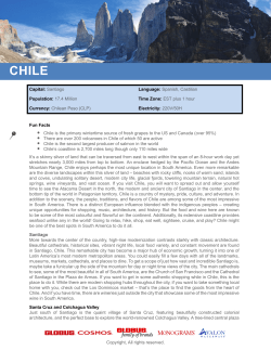 Copyright, All rights reserved. Capital: Santiago Language: Spanish