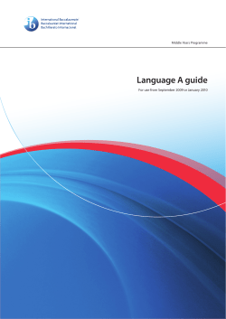 Language A Guide