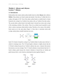 Module 4 Alkenes and Alkynes Lecture 7 Alkenes