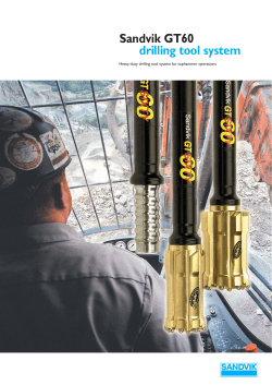 Sandvik GT60 drilling tool system
