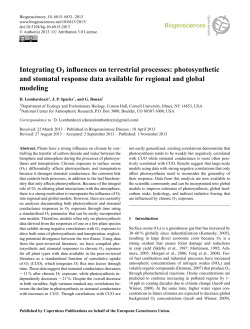 Integrating O3 influences on terrestrial processes