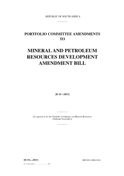 Mineral and Petroleum Resources Development Amendment Bill