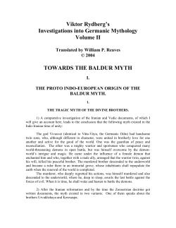 Towards the Baldur Myth