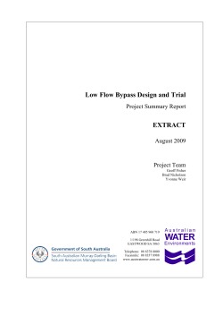 Low Flow Bypass Design and Trial EXTRACT