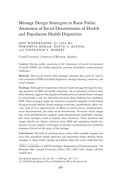 Message Design Strategies to Raise Public Awareness of Social