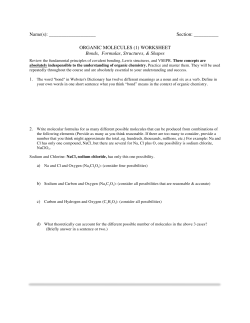 ORGANIC MOLECULES (1)