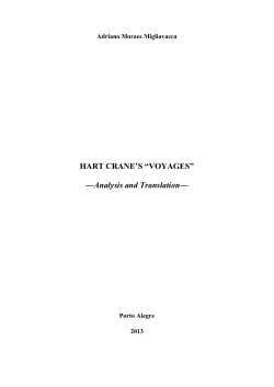 HART CRANE`S &ldquo;VOYAGES&rdquo; ―Analysis and Translation