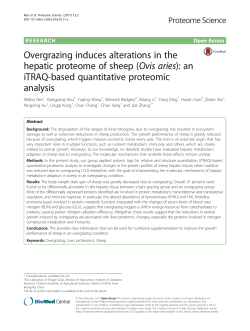 Overgrazing induces alterations in the hepatic proteome of sheep