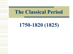 Unit 6 Classical Era Notes